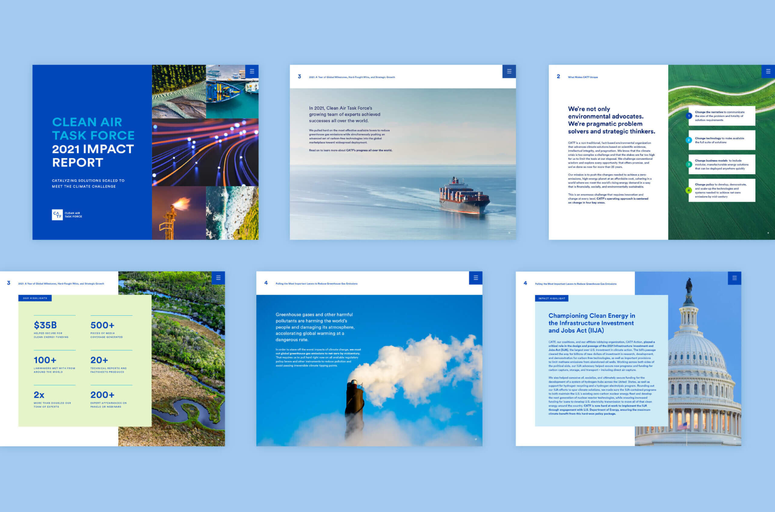 Clean Air Task Force digital annual report design